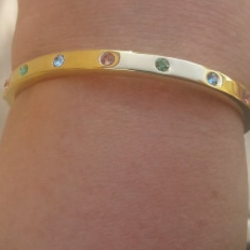 NIB Kate Spade Set In Stone Multi Crystal Bangle - Picture 3 of 5